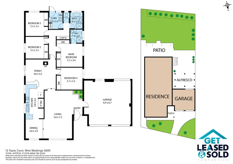 Floorplan of Homely house listing, 12 Topaz Court, Wodonga VIC 3690