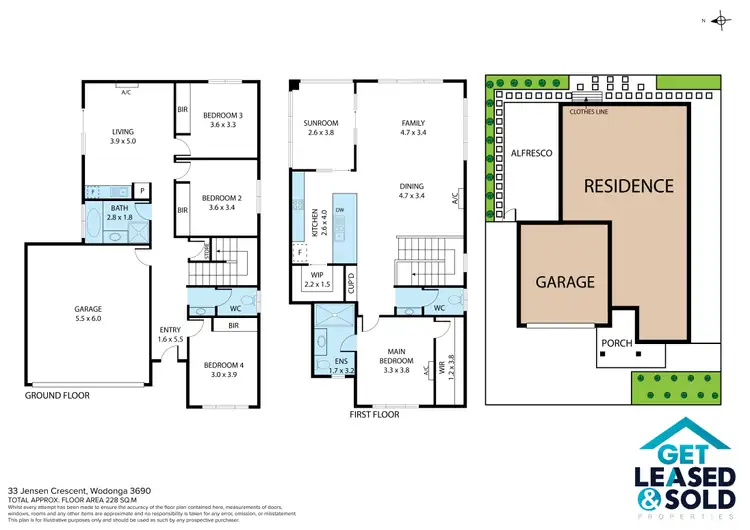 Floorplan of Homely house listing, 33 Jensen Crescent, Wodonga VIC 3690