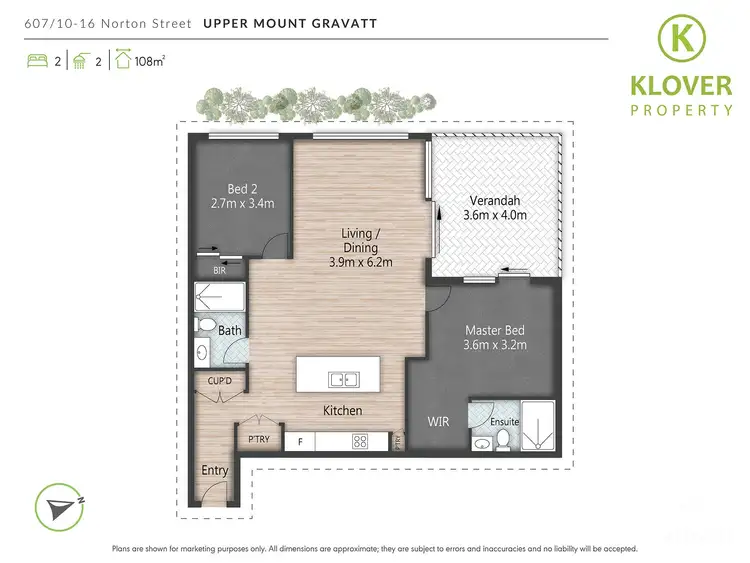 Floorplan of Homely unit listing, 607/10-16 Norton Street, Upper Mount Gravatt QLD 4122
