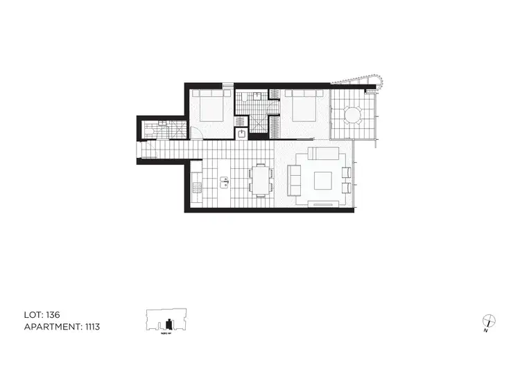 Floorplan of Homely apartment listing, S1113/211 Pacific Highway, North Sydney NSW 2060