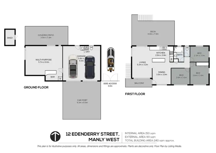 Floorplan of Homely house listing, 12 Edenderry Street, Manly West QLD 4179
