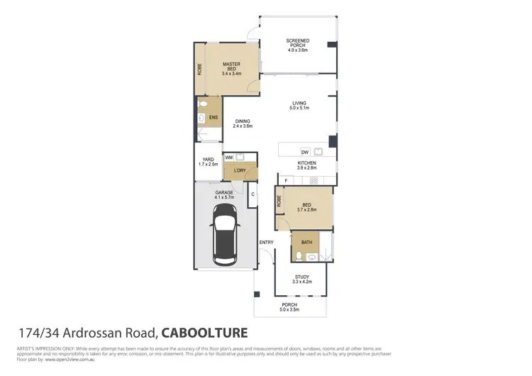 Floorplan of Homely retirement listing, 174/34 Ardrossan Road, Caboolture QLD 4510