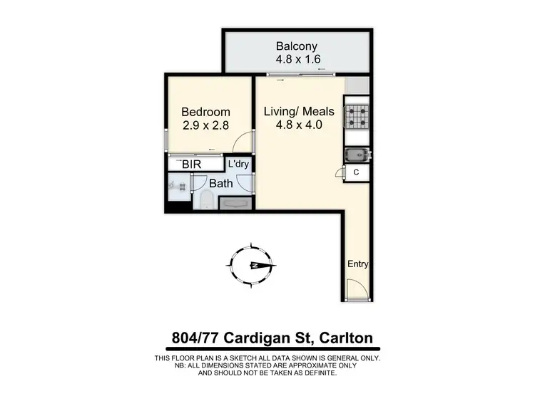 Floorplan of Homely apartment listing, 804/77 Cardigan Street, Carlton VIC 3053