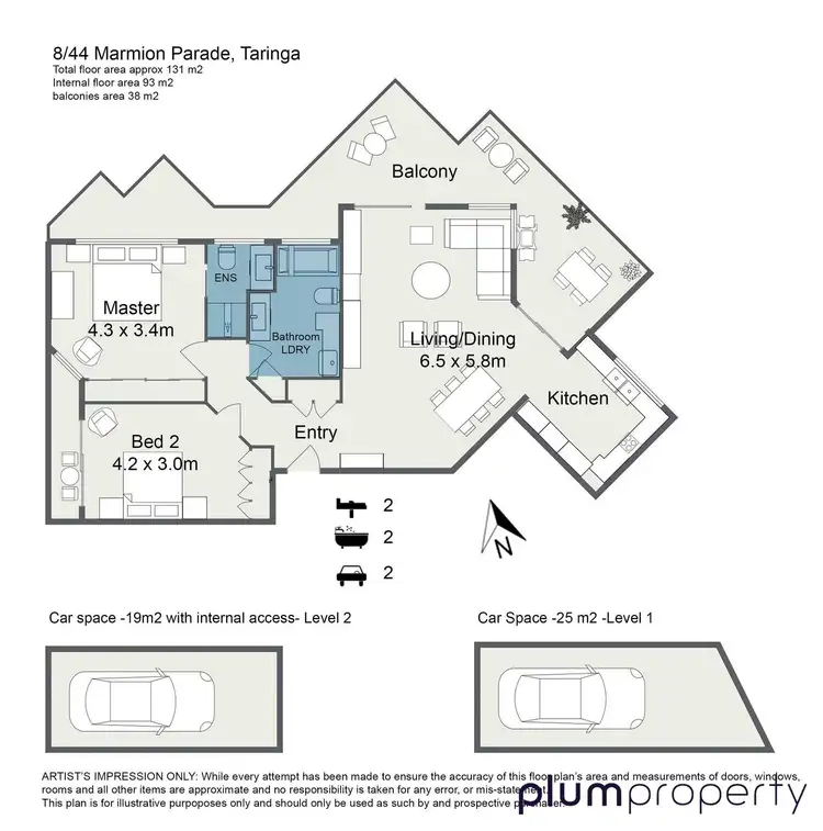 Floorplan of Homely unit listing, 8/44 Marmion Parade, Taringa QLD 4068
