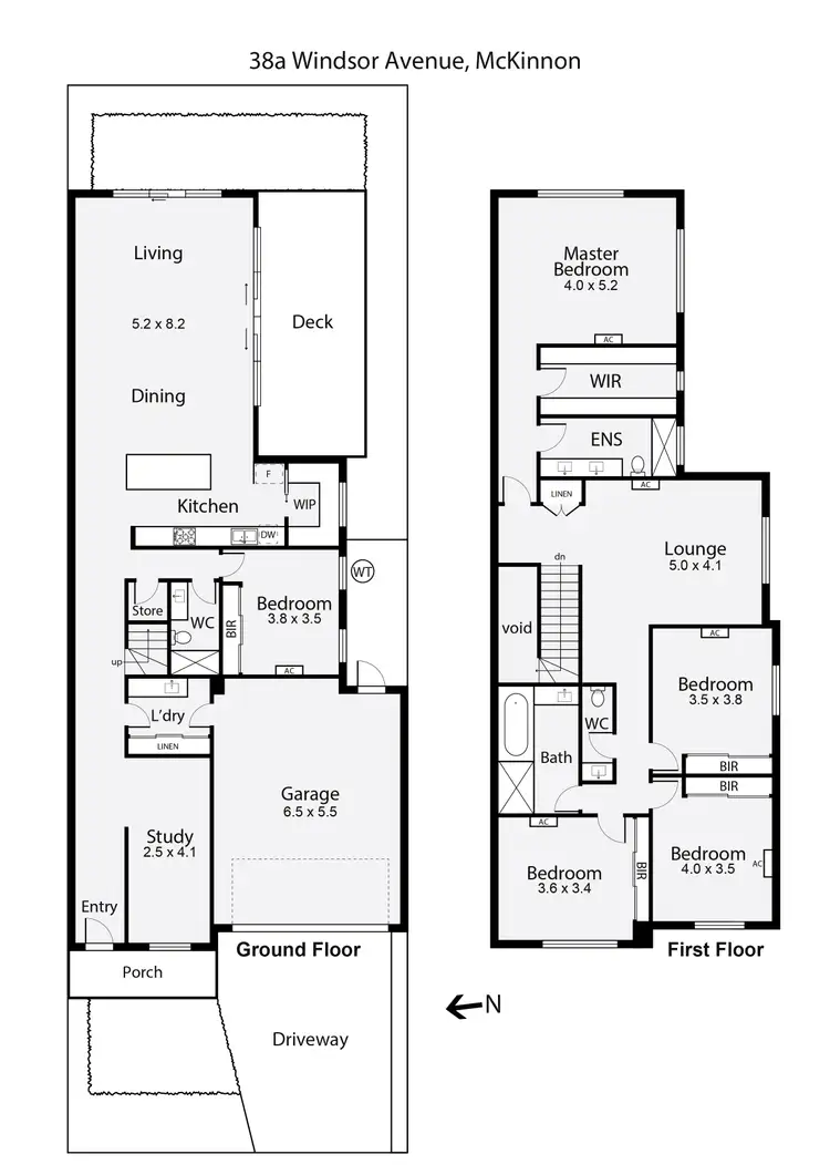 Floorplan of Homely townhouse listing, 38A Windsor Avenue, Mckinnon VIC 3204