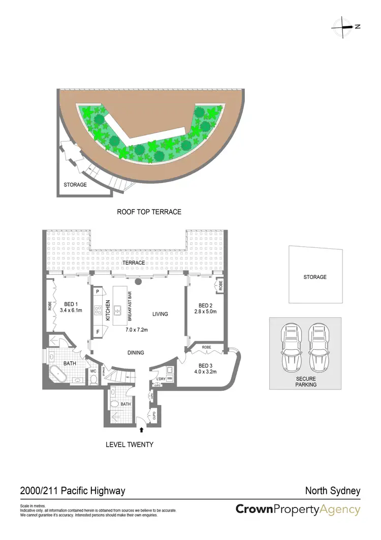 Floorplan of Homely apartment listing, 2000/211 Pacific Highway, North Sydney NSW 2060