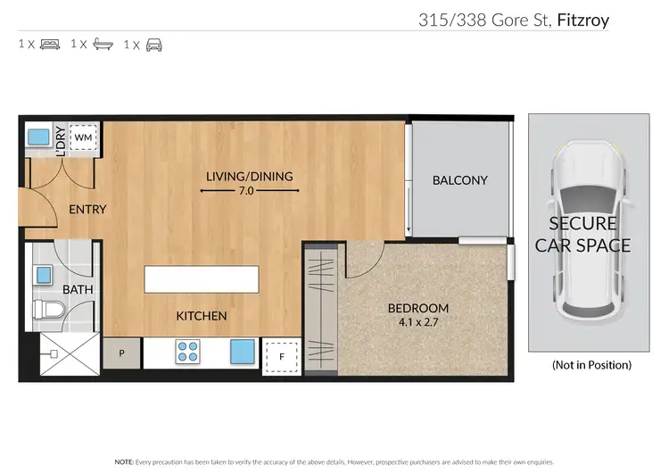 Floorplan of Homely apartment listing, 315/338 Gore Street, Fitzroy VIC 3065