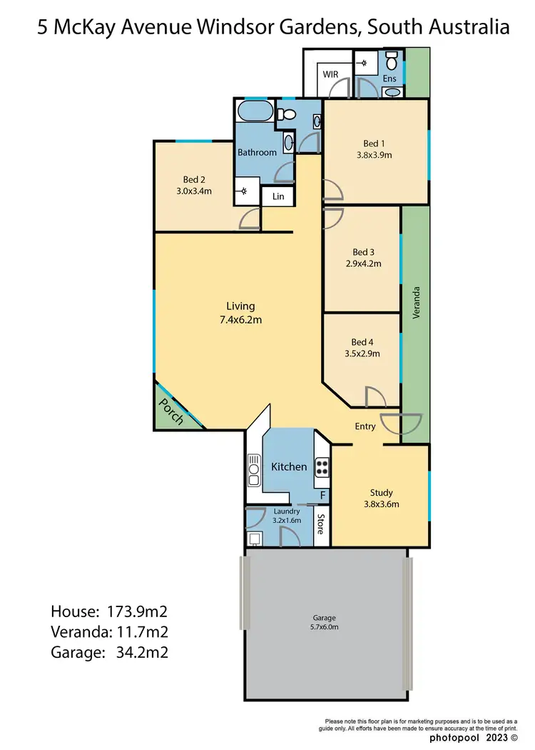 Floorplan of Homely house listing, 5 McKay Avenue, Windsor Gardens SA 5087