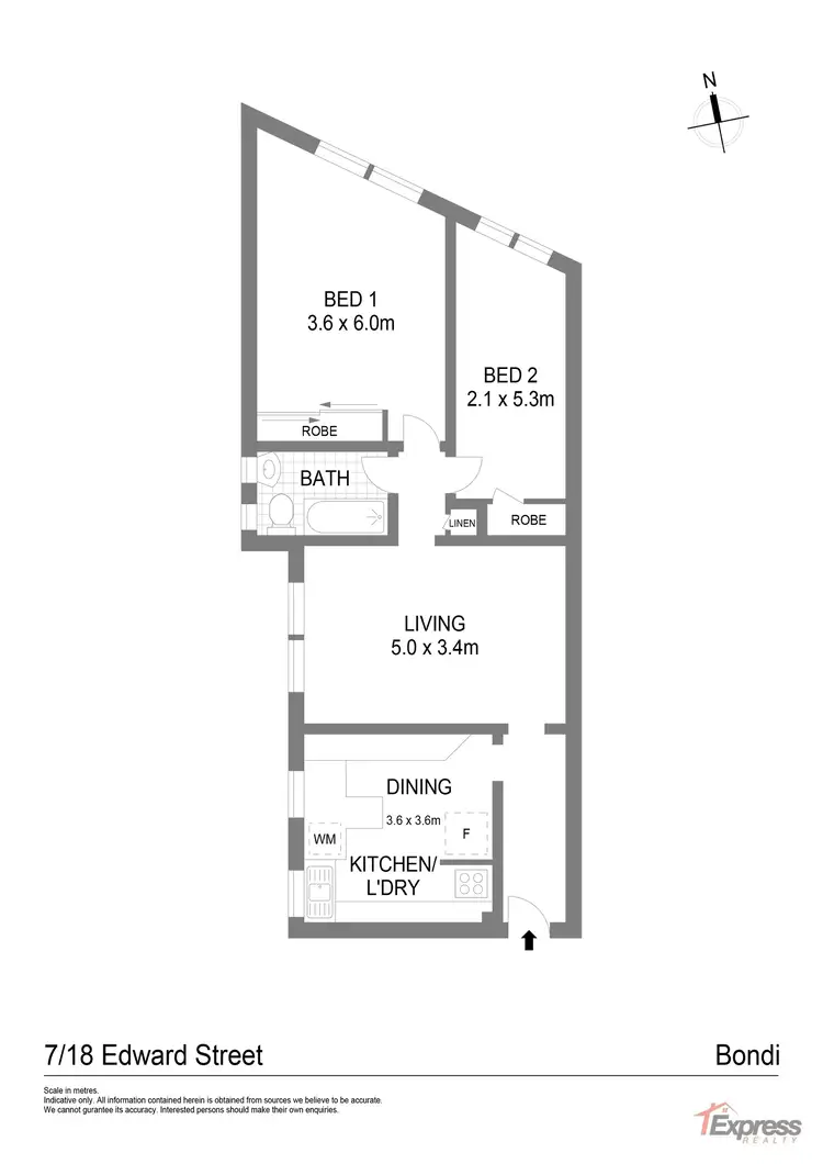 Floorplan of Homely unit listing, 7/18 Edward Street, Bondi Beach NSW 2026