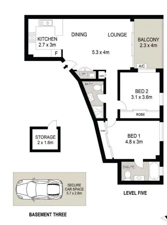 Floorplan of Homely apartment listing, 48/34 Albert Street, North Parramatta NSW 2151