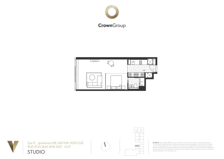 Floorplan of Homely studio listing, 826/45 Macquarie Street, Parramatta NSW 2150