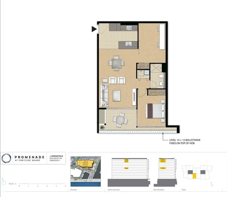 Floorplan of Homely apartment listing, 4073/37C Harbour Road, Hamilton QLD 4007
