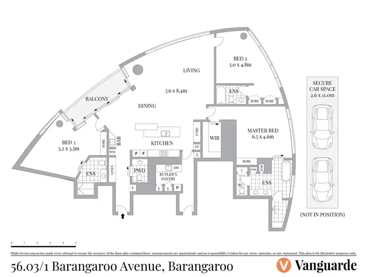 Floorplan of Homely apartment listing, Level 56/1 Barangaroo Avenue, Barangaroo NSW 2000