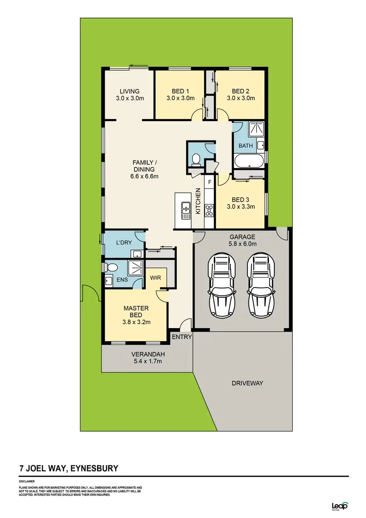 Floorplan of Homely house listing, 7 Joel Way, Eynesbury VIC 3338
