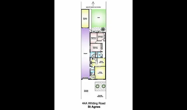Floorplan of Homely house listing, 44A Whiting Road, St Agnes SA 5097