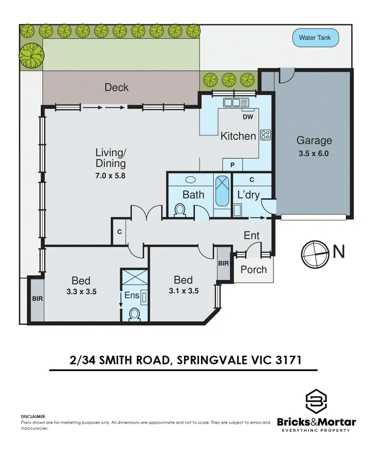 Floorplan of Homely unit listing, 2/34 Smith Road, Springvale VIC 3171