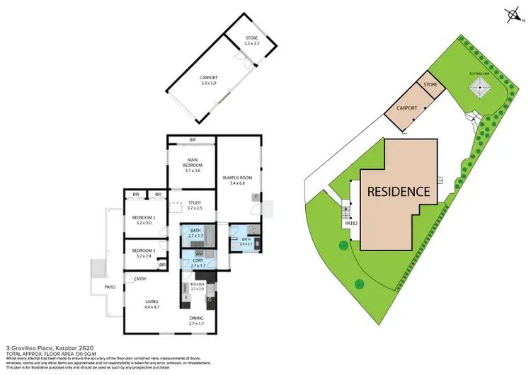 Floorplan of Homely house listing, 3 Grevillea Place, Queanbeyan NSW 2620