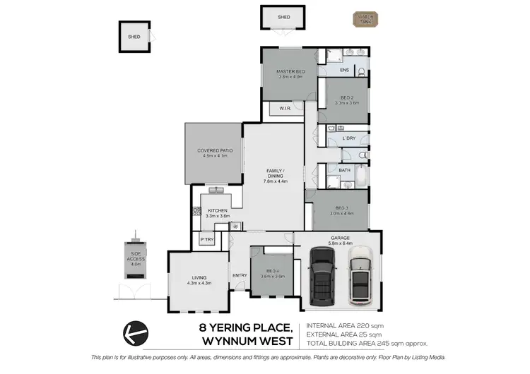 Floorplan of Homely house listing, 8 Yering Place, Wynnum West QLD 4178