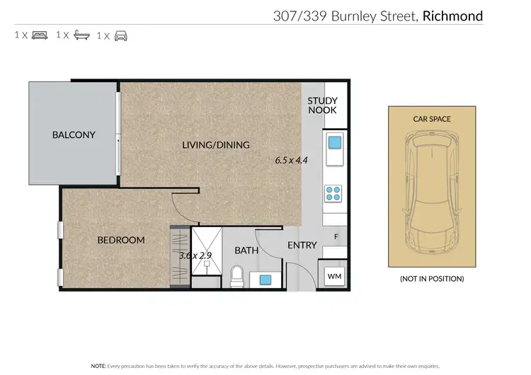 Floorplan of Homely apartment listing, 307/339 Burnley Street, Richmond VIC 3121