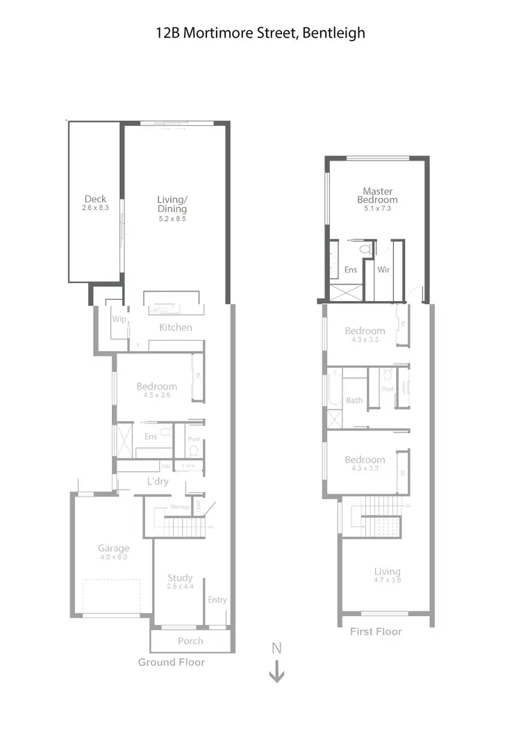 Floorplan of Homely townhouse listing, 12B Mortimore Street, Bentleigh VIC 3204