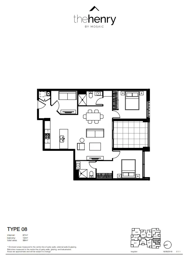 Floorplan of Homely apartment listing, 208/186 Clarence Rd, Indooroopilly QLD 4068