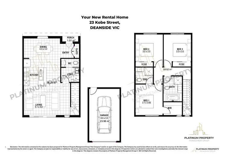 Floorplan of Homely townhouse listing, 23 Kobe Street, Deanside VIC 3336