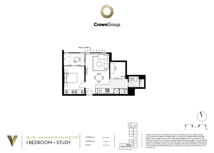 Floorplan of Homely apartment listing, 1722/45 Macquarie Street, Parramatta NSW 2150