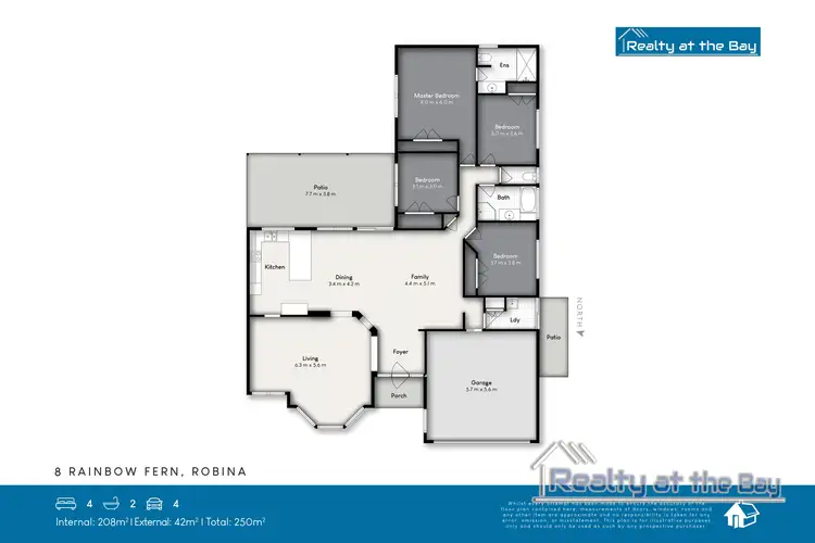 Floorplan of Homely house listing, 8 Rainbow Fern Court, Robina QLD 4226
