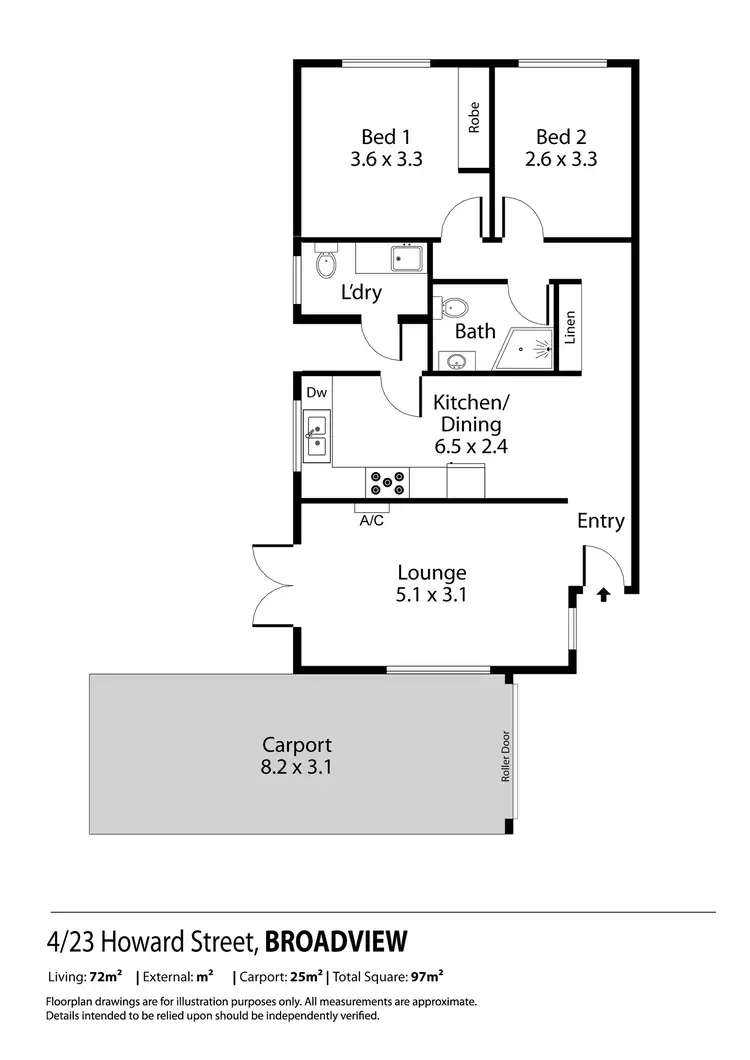 Floorplan of Homely unit listing, 4/23 Howard Street, Broadview SA 5083