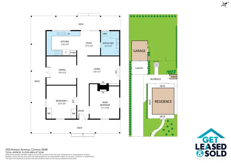 Floorplan of Homely house listing, 253 Honour Avenue, Corowa NSW 2646