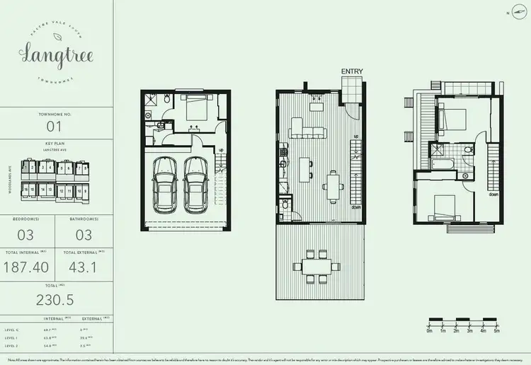Floorplan of Homely townhouse listing, 1/19 Langtree Avenue, Pascoe Vale South VIC 3044