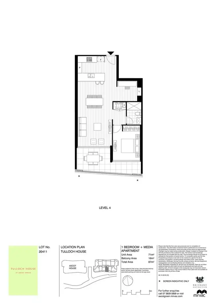 Floorplan of Homely apartment listing, 20411/61 St. Leger Way, Ascot QLD 4007