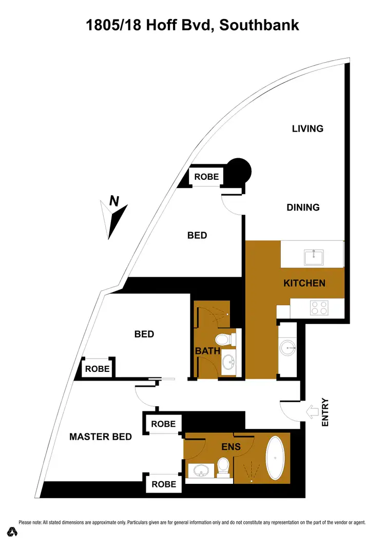 Floorplan of Homely apartment listing, 1805/18 Hoff Boulevard, Southbank VIC 3006