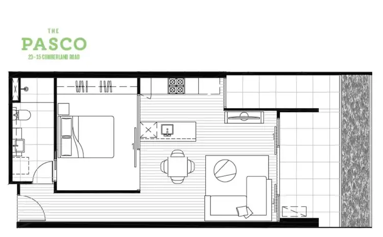 Floorplan of Homely apartment listing, G05A / 23-25 Cumberland Road, Pascoe Vale South VIC 3044