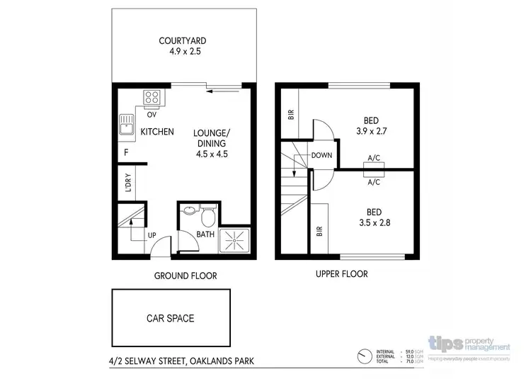 Floorplan of Homely townhouse listing, 4/2 Selway Street, Oaklands Park SA 5046