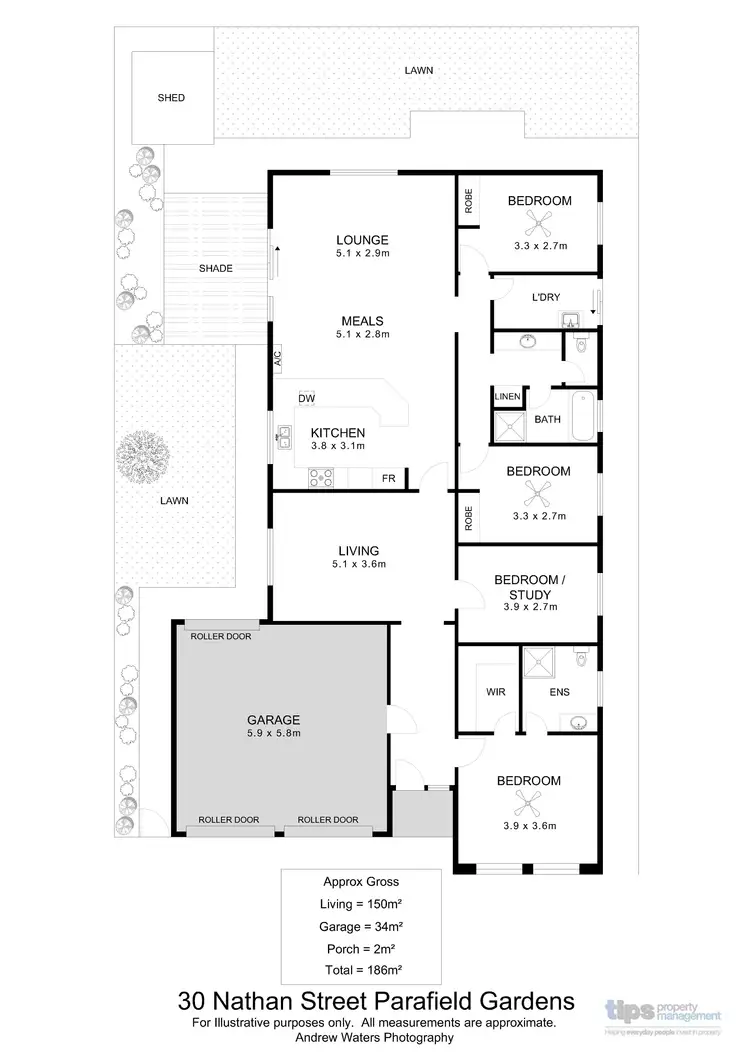 Floorplan of Homely house listing, 30 Nathan Street, Parafield Gardens SA 5107