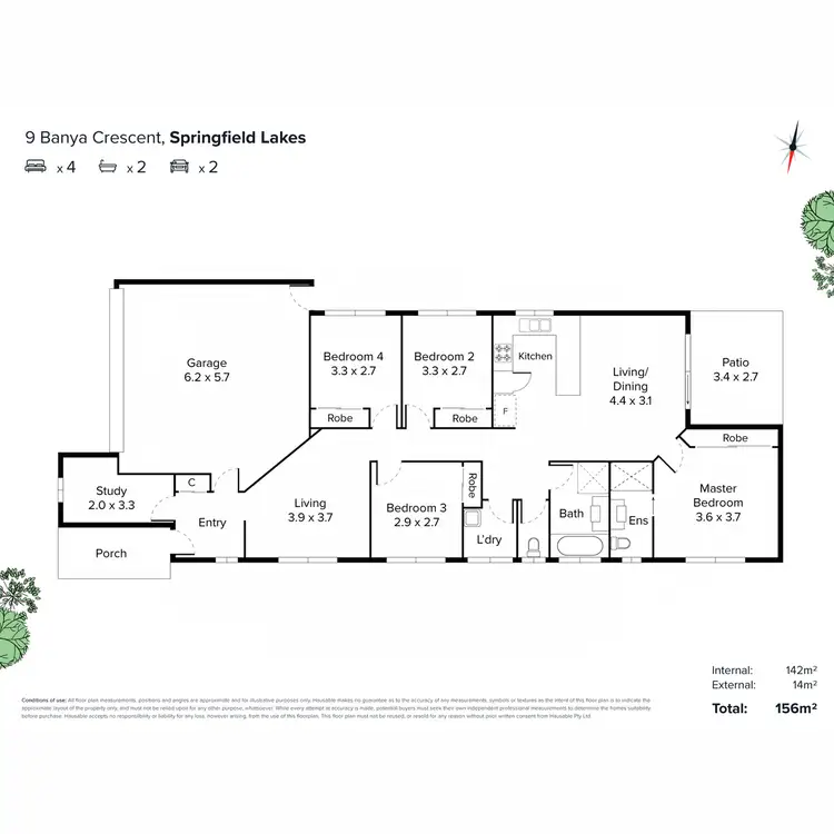 Floorplan of Homely house listing, 9 Banya Crescent, Springfield Lakes QLD 4300