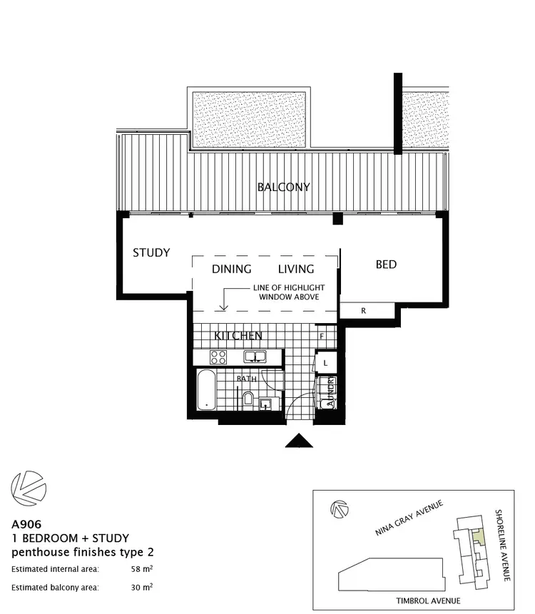 Floorplan of Homely apartment listing, A906/40 Shoreline Drive, Rhodes NSW 2138