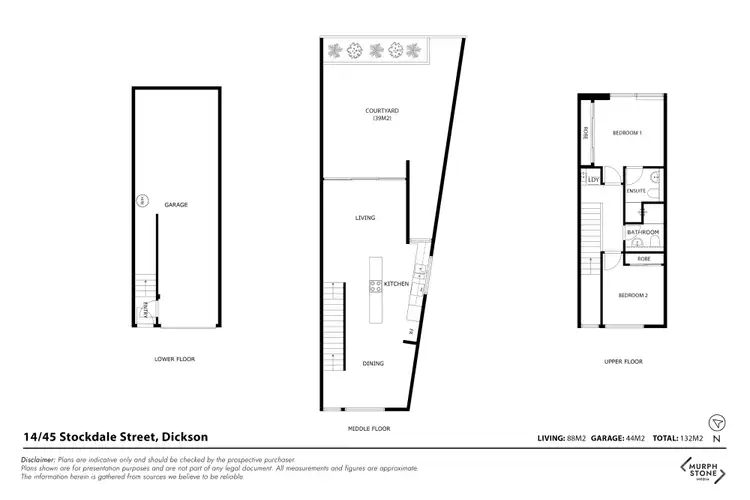 Floorplan of Homely townhouse listing, 14/45 Stockdale Street, Dickson ACT 2602