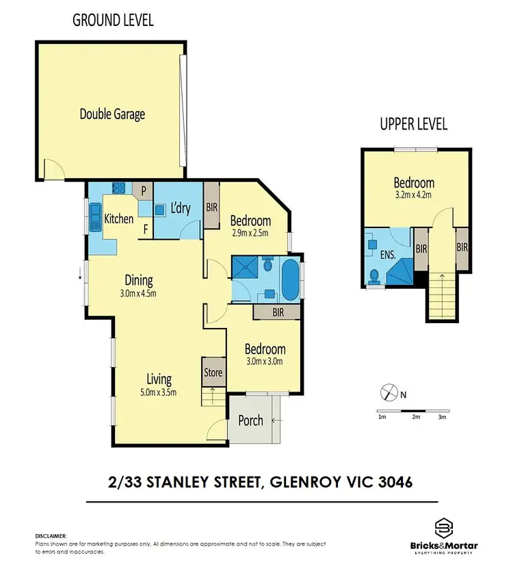 Floorplan of Homely townhouse listing, 2/33 Stanley Street, Glenroy VIC 3046