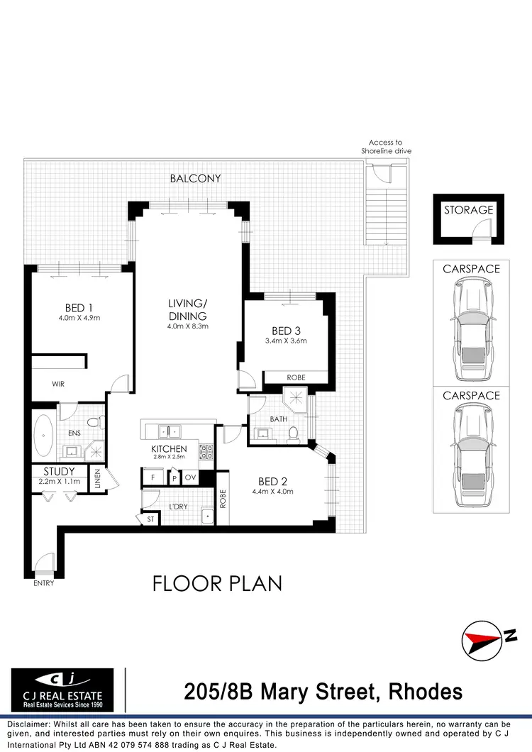 Floorplan of Homely apartment listing, 205/8B Mary St, Rhodes NSW 2138