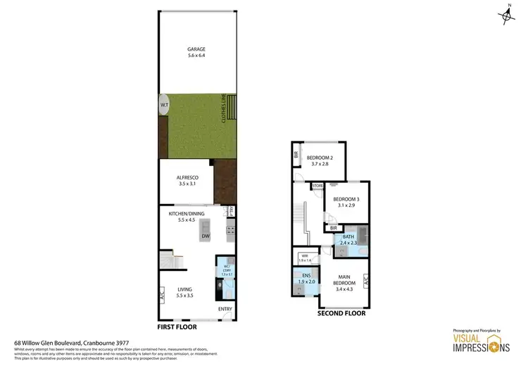 Floorplan of Homely townhouse listing, 68 Willow Glen Boulevard, Cranbourne West VIC 3977