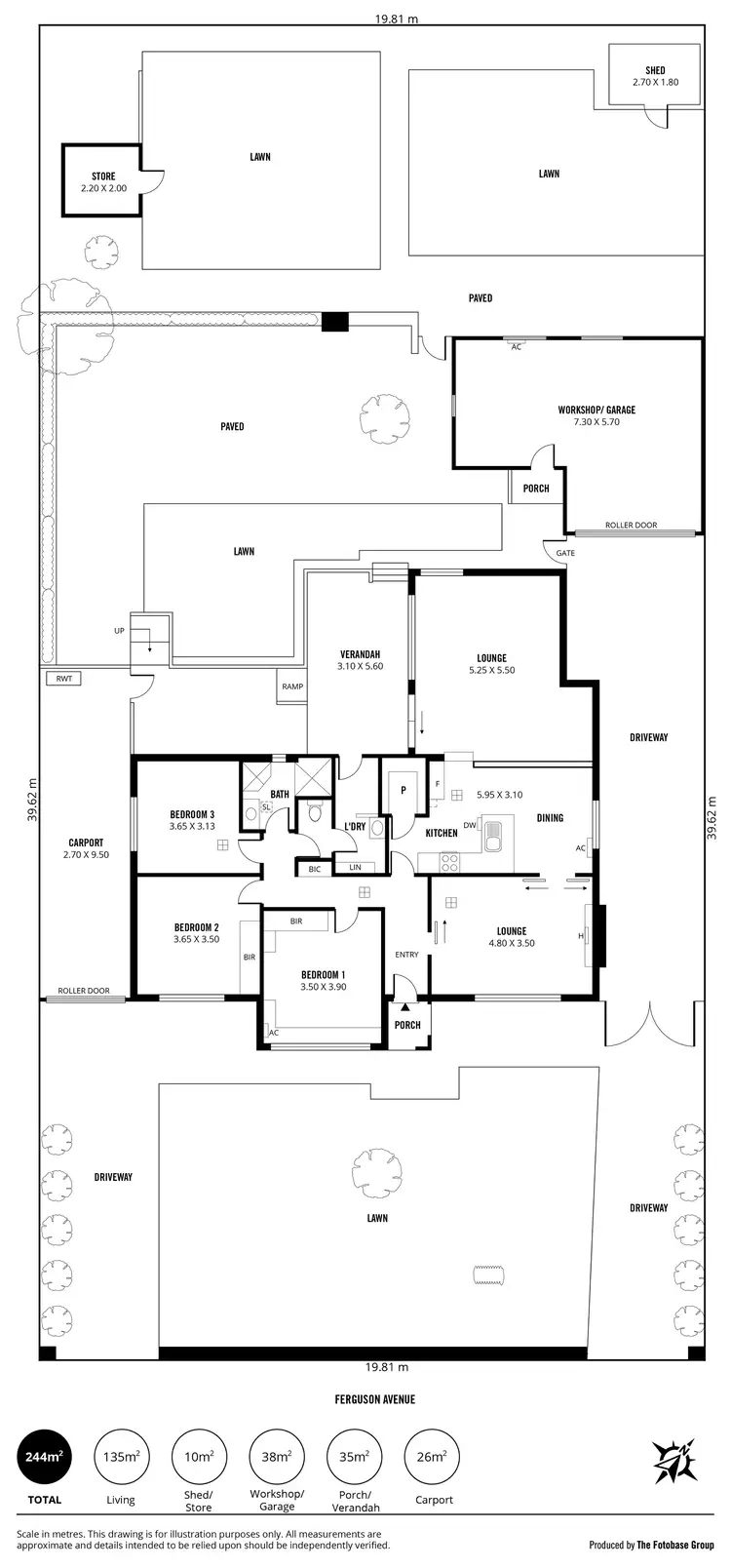 Floorplan of Homely house listing, 12 Ferguson Avenue, Sefton Park SA 5083