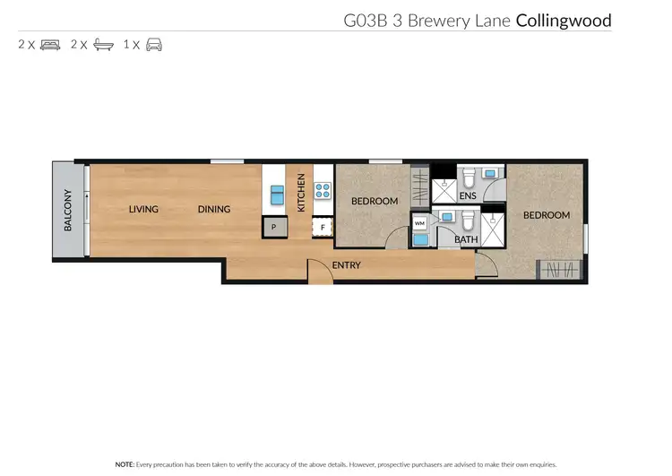 Floorplan of Homely apartment listing, G03B/3 Brewery Lane, Collingwood VIC 3066