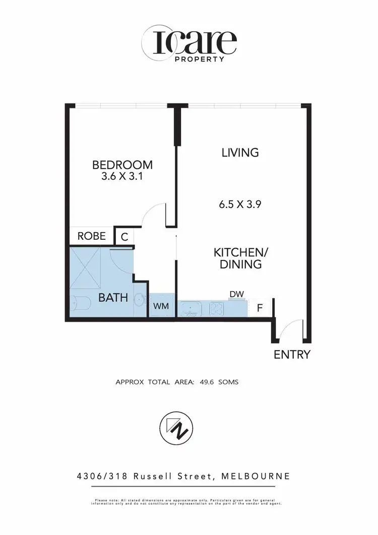Floorplan of Homely apartment listing, 4306/318 Russell Street, Melbourne VIC 3000