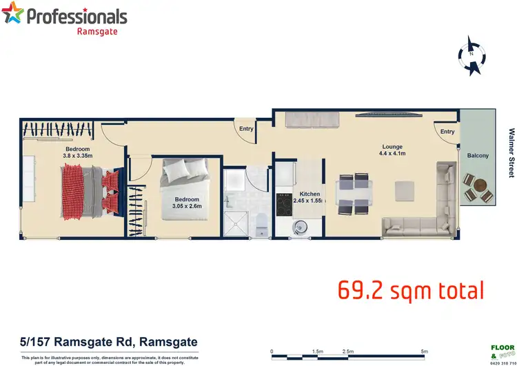 Floorplan of Homely apartment listing, 5/157 Ramsgate Road, Ramsgate Beach NSW 2217