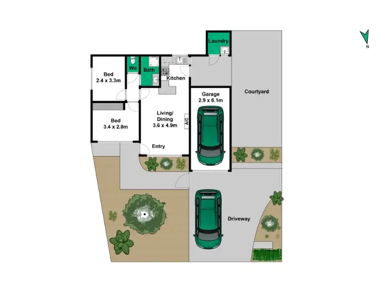 Floorplan of Homely house listing, 1/49 Mervyn Street, Newtown VIC 3220