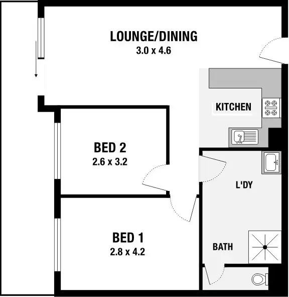 Floorplan of Homely apartment listing, 24/99 Herdsman Parade, Wembley WA 6014
