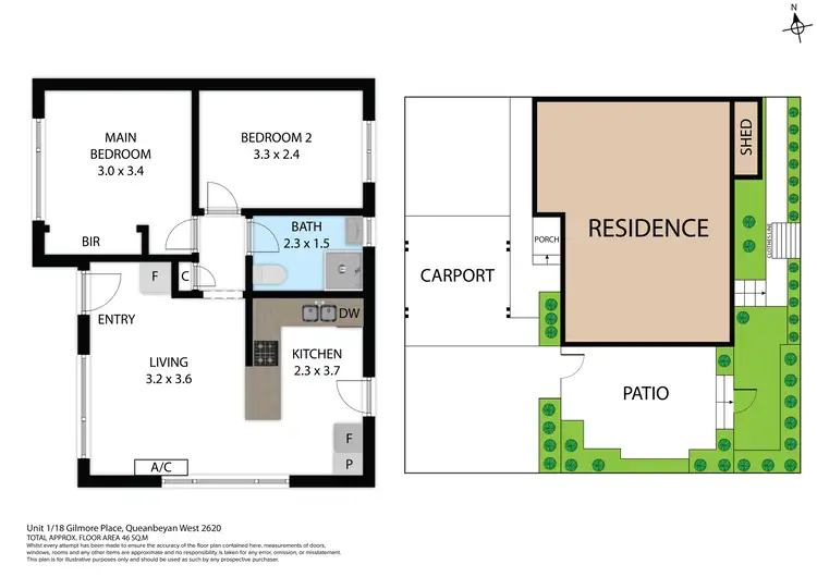 Floorplan of Homely townhouse listing, 1/18 Gilmore Place, Queanbeyan NSW 2620