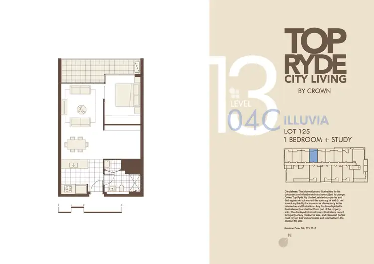Floorplan of Homely apartment listing, 1304C/5 Pope Street, Ryde NSW 2112